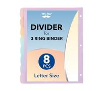 Mr. Pen- Binder Dividers, 8 Tab Dividers, 1 Pack, 3 Ring Binder