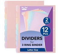 Mr. Pen- Binder Dividers, 8 Tab Dividers, Colorful, Pack of 2 Sets for 3 Ring Binder