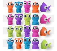 Mr. Pen- Cap Erasers, 20 Pack, Animal Eraser Caps (Eyes Come Out), Erasers for Kids, Pencil Eraser