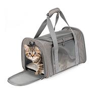 Mr. Pen Cat Carrier, Soft-Sided, Grey, 17.5" x 11.2" x 11.5", Up to 15lbs, Small Breeds, Travel, Home, Outdoor