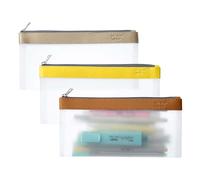Mr. Pen- Clear Pencil Case Set, 3 Pack Pouch for Kids and Makeup Storage