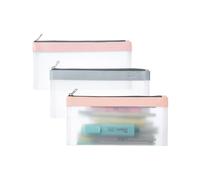Mr. Pen- Clear Pencil Pouch, 3 Pack, Colorful, Pencil Bags, Clear Makeup Pouch