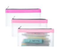 Mr. Pen- Clear Pencil Pouch, 8.50"x4.25", 3 Pack, Durable TPU Material, Medium Water-Resistant Pencil Bags with Smooth Zipper, Multipurpose Clear Pouch for Stationery, School, Office, Travel Supplies