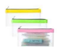 Mr. Pen- Clear Pencil Pouch, 8.50"x4.25", 3 Pack, Durable TPU Material, Medium Water-Resistant Pencil Bags with Smooth Zipper, Multipurpose Clear Pouch for Stationery, School, Office, Travel Supplies