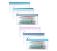Mr. Pen- Clear Pencil Pouch, 8.50"x4.25", 6 Pack, Durable TPU Material, Medium Water-Resistant Pencil Bags with Smooth Zipper, Multipurpose Clear Pouch for Stationery, School, Office, Travel Supplies