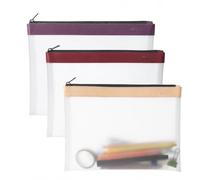 Mr. Pen- Clear Pencil Pouch, 9" x 6.88", 3 Pack, Durable TPU Material | Large Water-Resistant Pencil Bags with Smooth Zipper, Multipurpose Clear Pouch for Stationery, School, Office