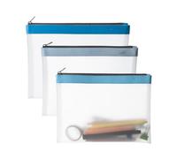 Mr. Pen- Clear Pencil Pouch, 9" x 6.88", 3 Pack, Durable TPU Material, Large Water-Resistant Pencil Bags with Smooth Zipper, Multipurpose Clear Pouch for Stationery, School, Office, Travel Supplies