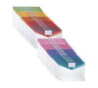 Mr. Pen- Clear Plastic Envelopes with Snap Closure, 40 Pack, A4, Letter Size, Colorful Flaps, Clear Folders for Documents Plastic Envelopes for Documents