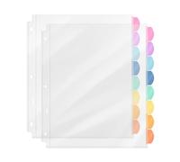 Mr. Pen- Clear Sheet Protectors with Binder Tabs, 8 Tabs, 2 Sets, Clear Binder Sheet Protectors