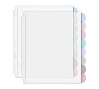 Mr. Pen- Clear Sheet Protectors with Binder Tabs, 8 Tabs, 2 Sets, Clear Binder Sheet Protectors, Insertable Index Page Divider Multicolor Tabs