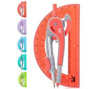 Mr. Pen- Compass and Protractor Set, Red, Compass Geometry Tool, Protractor and Compass Set, Compass Drawing Tool, Drawing Compass, Protractor Set, Geometry Compass, Math Compass for Geometry