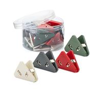 Mr. Pen- Corner Paper Clips, 20Pack, 4 Colors, Triangular File Corner Clip