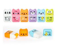 Mr. Pen- Cute Erasers with Cover and Roller, 6 Pack