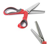 Mr. Pen Decorative Pinking Shears, Zig Zag Scissors, Stainless Steel, Red, Black