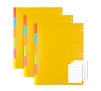 Mr. Pen- Dividers for 3 Ring Binder, 3 Sets, 6 Pack/Set, 18 pcs, Letter Size, Binder Dividers with Tabs for Student, Teacher, Office, Home Organizers