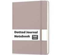 Mr. Pen- Dotted Journal Notebook, 5.7"x8.3", 160 Pages, Fabric Hardcover, Brown Bullet Journal Notebook