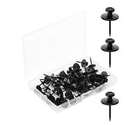 Mr. Pen- Double Headed Picture Hanging Nails, 50 Pack, Black, Push Pins for Wall