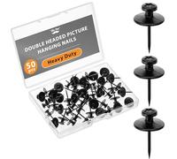 Mr. Pen- Double Headed Picture Hanging Nails, 50 Pack, Black, Push Pins for Wall