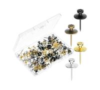 Mr. Pen- Double Headed Picture Hanging Nails, 80 Pack, Mixed Colors, Tacks for Wall Hangings, Pins, Thumb Tacks
