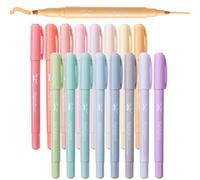 Mr. Pen Dual Tip Highlighters - Morandi Colors, 16 Pack, Fine & Chisel Tip, Pastel Highlighter Set for Planners