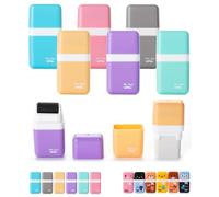 Mr. Pen- Erasers for Kids, 6 Pack, Pastel Colors, Eraser with Cover and Roller, Pencil Eraser, Erasers for School, Back to School Supplies
