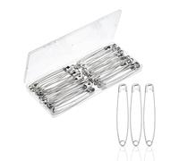 Mr. Pen- Extra Large Safety Pins, 4 Inch, 50 Pack, Silver, Nickel Plated Stainless Steel, Heavy Duty Jumbo Safety Pins for for Quilting, Upholstery, Curtains, Brooch Making, Sewing, Blankets & Crafts