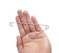 Mr. Pen- Extra Large Safety Pins, 5 Inch, 10 Pack, Silver, Nickel Plated Stainless Steel, Heavy Duty Jumbo Safety Pins for Upholstery, Blankets, Curtains, Quilting, Strong Laundry, Key Rings & Crafts