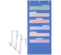 Mr. Pen Fabric Hanging Wall File Organizer, 1 count, Blue (6 Pockets)