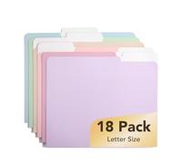 Mr. Pen- File Folders, 18 Pack, Morandi Colors, 1/3-Cut Tab, File Folders Letter Size, Colored File Folders