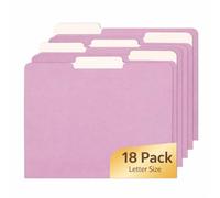 Mr. Pen- File Folders, 18 Pack, Orchid Haze, 1/3-Cut Tab, File Folders Letter Size, Colored File Folders, Office File Folder