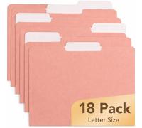 Mr. Pen- File Folders, 18 Pack, Peach Dust, 1/3-Cut Tab, File Folders Letter Size, Colored File Folders, Office File Folder