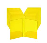 Mr. Pen- Folders with Pockets and Prong with Fasteners, 2 Pocket Folder, 3 Prong Folders, 5 Pack, Plastic