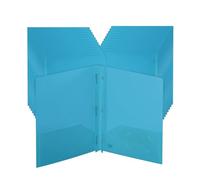 Mr. Pen- Folders with Pockets and Prong with Fasteners, 2 Pocket Folder, 3 Prong Folders, 5 Pack, Plastic, 24 SKU Blue Colored Files