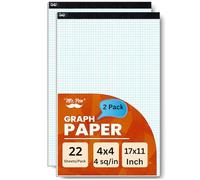 Mr. Pen- Graph Paper, 2 Pack of 22 Sheets, 17"x11", 4x4 (4 Squares per inch), Graphing Paper, Grid Paper Pad, Math Graph Paper Pad, Drafting Paper, Computation Pads, Large Graph Paper