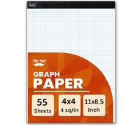 Mr. Pen Graph Paper, Grid Paper, 4x4 (4 Squares per inch), 11"x8.5", 55 Sheet