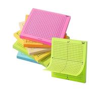 Mr. Pen- Graph Paper Sticky Notes, 6 Pads, 3x3 Inch, Bright Colors, Graph Sticky Notes
