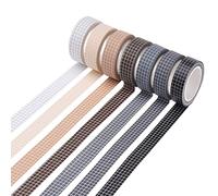 Mr. Pen- Grid Washi Tape Set, 7 Rolls, 0.6", Washi Tape for Journaling