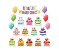 Mr. Pen- Happy Birthday Bulletin Board Set, 20 Pcs, Decorations for Classroom and Birthday Board