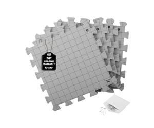 Mr. Pen- Interlocking Blocking Mats, 12”x12”, 4 Pack, Blocking Mats for Knitting & Crochet Projects with 50 T-Pins, Knitting Blocking Mats and Pins, Crochet Blocking Board for Crocheting, BMFK04M212