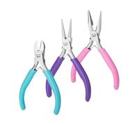 Mr. Pen- Jewelry Pliers Set, 3 Pack, Candy Colors, Rubber Handle & Ergonomic Design, Mini Pliers for Jewelry Making Tools, Small Wire Cutters for Crafting