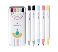 Mr. Pen- Journaling Kit, 5 Pack, Pens, Highlighters and Mechanical Pencil With Hard-Shell Carrying Case, Supplies Set