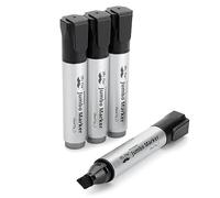 Mr. Pen- Jumbo Permanent Markers, 4 Pack, Black, Chisel Tip, Wide Tip, Large, Thick Permanent Markers for Canvas, Posters Board, Fabric, Window, Glass, Wood, Waterproof, Quick Dry