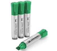 Mr. Pen- Jumbo Permanent Markers, 4 Pack, Green, Chisel Tip, Wide Tip, Large, Thick Permanent Markers for Canvas, Posters Board, Fabric, Window, Glass, Wood, Waterproof, Quick Dry