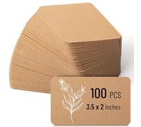 Mr. Pen- Kraft Mini Note Cards, 3.5"x2.1", 100 Pack, Blank Business Cards with Kraft Paper, Small Notecards