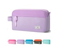 Mr. Pen Large Capacity Pencil Case, Purple, 3-Compartment, Canvas, Unisex, Arts & Crafts, School & College