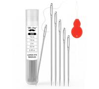 Mr. Pen- Large Eye Sewing Needles, 50 pcs, 5 Assorted Sizes, Large Gauge Needles with Threader for Hand Sewing, Leather Embroidery, Denim & Canvas