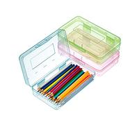Mr. Pen- Large Pencil Box, 3 Pack, Assorted Colors, Plastic Crayon Box, Pencil Cases
