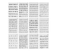 Mr. Pen Letter Stencils, 12 Pack, 4 x 7 Inch, Alphabet, Number & Symbol Stencils