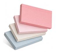 Mr. Pen Lined Index Cards: 3x5, 180 Assorted Color Cards, Flashcards for Studying