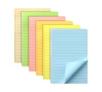 Mr. Pen Lined Sticky Notes 4x6, 6 Pads, 45 Sheets/Pad, Pastel Color, Sticky Notes with Lines